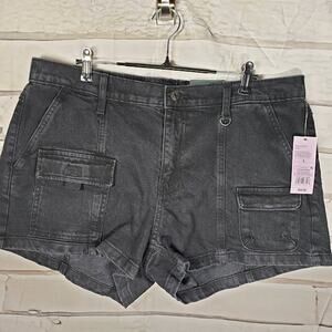 NWT Wild Fable Womens size Large Black Mid-rise Utility Shorts